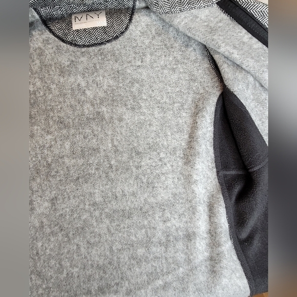 Andrew Marc New York Womens Fleece Lined Full Zip Herringbone Jacket - Size M - Picture 6 of 8